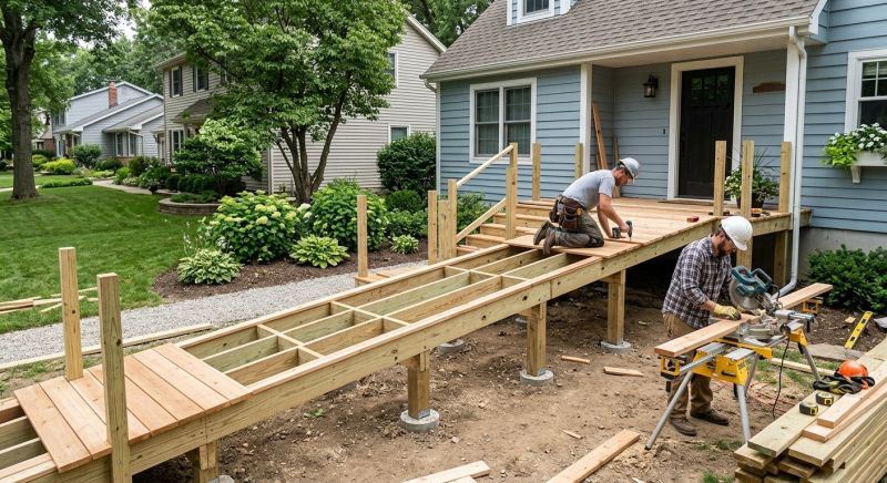 Hardwood Ramp Installation in Wilmington, NC