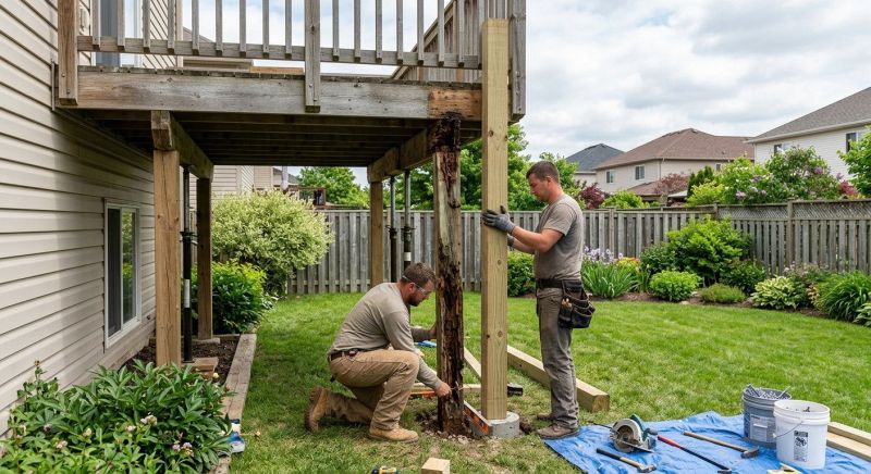 Patio Column Repair in Redmond, WA